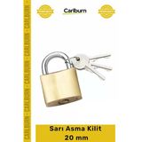 #Asmakilit Dayanıklı Pirinç Gövde Emniyetli Küçük Boy Kaliteli Güvenli Sağlam Sarı Asma Kilit 20 Mm
