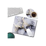 Asmat Paw 24CMX20CM Mermer Desenli Su Geçirmez Kaymaz Taban Mause Pad (Fare) ve Bardak Altlığı Takım