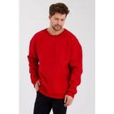 Asmedo Erkek Bisiklet Yaka üç iplik Sweatshirt- Kırmızı