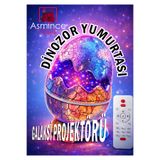asmince Dinozor Yumurtası Projektör, Gökyüzü Projeksiyon Gece Lambası, USB Girişli Bluetooth Hoparlör
