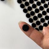Aso 1 cm Çap 108 Çift Yuvarlak Cırt Bant Para Para Arkası Yapışkanlı - Siyah