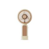 Asonic AFN21 Krem 250MAH Dahili Pil Elde Taşınabilir Masaüstü USB Fan Şarjlı Type-C Şarj