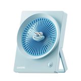 Asonic AFN23 Şarj Edilebilir Mini Vantilatör - Sevimli Karikatür Figürlü Masaüstü USB Fan, 3 Hız Kademeli Taşınabilir Kişisel Masa Fanı (Mavi)
