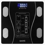 Asonıc Bs260 260*260Mm 2*Aaa Pil Hediyeli Siyah Dijital Bluetooth Baskül