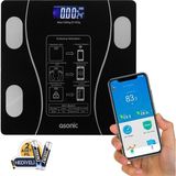 Asonic Dijital Bluetooth Baskül Tartı 260X260MM Siyah 2 AAA Pil Hediyeli Yüksek Hassasiyetli Ölçüm