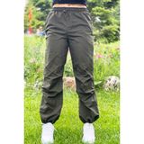 Asortix Çocuk Unisex Paçaları Elastik Jogger Paraşüt Kumaş PANTOLON-PNT-0031 - Comford - 9 - 10 Yaş - Haki