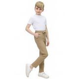 Asortix Erkek Çocuk Gabardin Beli Lastikli Standart Paça Rahat Okul Pantolonu