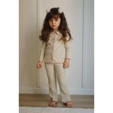 Asortix Kız Çocuk Minimal Bebe Yakalı Alt Üst Set – V003-JLB-008 - Krem - 7 - 8 Yaş