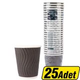 Asorty Embossed Karton Bardak 8 Oz 25'Li Paket