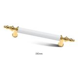 Asos Altın Beyaz Lüks Mobilya Dolap Çekmece Kulp 192mm