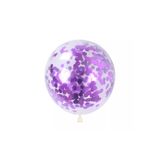 asöy Mor Konfetili Şeffaf Balon 10 Adet 30 Cm Pullu Balon Balon Pulu Şeffaf Balon
