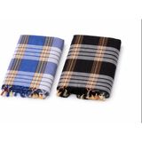 ASPA Home Klasik Peştemal, 80X170 Otantik Hamam Peştemali, Çok Amaçlı Plaj Sauna Gelin Hamamı Havlusu 2'li Set - Mavi -Siyah - Mavi - Siyah