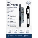 ASPAR Siyah Wc Kapı Kilidi 40 Mm / 40x23mm