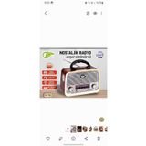 ASPARTAM Nostaljik Radyo USB/SD/MP3/Bluetooth Işıklı Şarjlı Nostaljik Radyo