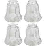 Aspen Creative 23080-4A Geçişli Şeffaf Fitilli Tavan Vantilatörü Yedek Cam Gölge, 6,5 cm Takı - Çok Renkli - Siyah - Plastik