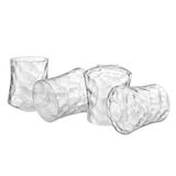 Aspen Creative 23530-63-4, Aydınlatma Armatürü/Makyaj Işığı/Duvar Işığı/Kolye için Şeffaf Dövülmüş Cam Abajur, Boyut: 4-1/2 "D x 5-3/8" H, 4 Paket
