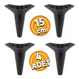 Aspen Lüks Mobilya Kanepe Koltuk Sehpa Tv Ünitesi Ayağı Ayakları 15 Cm Siyah Baza Ayak (4 Adet)