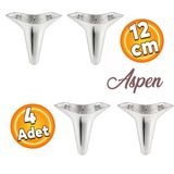 Aspen Lüks Mobilya Kanepe Koltuk Tv Ünitesi Baza Ayağı Ayakları 12 Cm Krom Ayak (4 Adet)