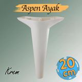 Aspen Lüks Mobilya Kanepe Koltuk Tv Ünitesi Konsol Yükseltici Ayağı Ayakları 20 Cm Krem Ayak