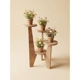 Aspera Wood Saksılık Çiçeklik Rafı 4 Katlı Saksı Standı Mdf Atlantik Çam