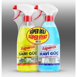 Asperox 6 adet Sarı Güç 1 Litre + Asperox 6 adet Mavi Güç 1 Litre Toplam 12li Paket