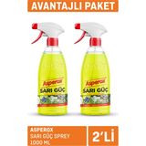 Asperox Sarı Güç 2 x 1l Sprey Ultra Yağ Çözücü Temizlik Ürünü ile Kolay Temizlik