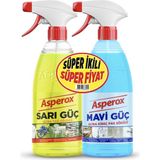Asperox Sarı+Mavi Güç Sprey 1+1 L 2 Adet