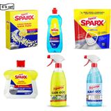 Asperox Sparx Bulaşık Makinesi Tuzu 1.5 Kg-Parlatıcısı-Tableti-Makine Temizleyicisi+Yağ Çözücü ve Kireç Sökücü(6’lı Set)