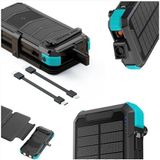 ASPİLSAN ASP-P20000HS 20000mAh Solar Powerbank, El Kranklı Şar, Type-C, MicroUSB, Kablosuz Şarj, LED Fener, Elektrikli Çakmak, Solar Paneli