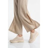 Aspor Bej Anorak Bağcıklı Kadın Sneaker - Renkli