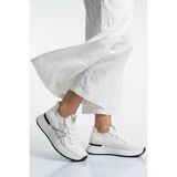 Aspor Beyaz Anorak Bağcıklı Kadın Sneaker - Renkli