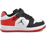 Aspor Siyah Kırmızı Cırtlı Erkek Çocuk Sneaker - Renkli