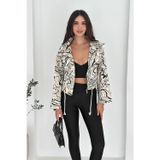 Asprin Fashion Desenli İçi Astarlı Gabardin Ceket