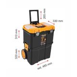 Asr-5039 Çift Katlı Mobil Alet Takım Çantası Bölmeli Tekerlekli