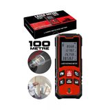Asr947 Profesyonel Lazer Terazili Dijital Mesafe Ölçer - Kırmızı (100 Metre)