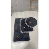 Asra tasarm Paspas, banyo pelüş 3 lü paspas