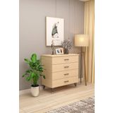 Asra Trend %100 Mdflam 4 Çekmeceli Şifonyer 90cm