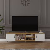 ASRA TREND Beyaz & Petra Desen T-11 Modern TV Ünitesi 180 cm%100 MDFLAM