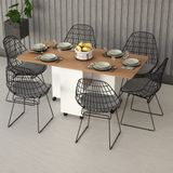 ASRA TREND Beyaz & Petra KM-11 Çift Taraflı Katlanır Mutfak Masası 70x155 cm%100 MDFLAM