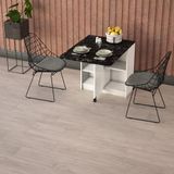 ASRA TREND Beyaz & Royal Mermer KM-19 Katlanır Mutfak Masası ve Kiler Dolabı 70x93 cm%100 MDFLAM