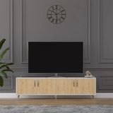 ASRA TREND Beyaz & Safir Meşe T-02 Modern TV Ünitesi 160 cm%100 MDFLAM