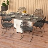 ASRA TREND Beyaz & Yıldız Retro KM-14 Çift Taraflı Katlanır Mutfak Masası 70x155 cm%100 MDFLAM
