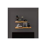 Asra Trend Doğal Modern Organizer Düzenleyici 2'li Kıvrımlı Dekoratif Kitaplık Banyo Mutfak Duvar Rafı