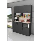 Asra Trend Kahve Köşesi KAHVE03 %100 MDF Çok Amaçlı Mutfak Dolabı Antrasit - Sidon