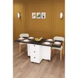 Asra Trend Katlanır Mutfak Yemek Çalışma Masası KM-30 %100 MDF Akıllı Masa Royal Mermer