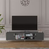 ASRA TREND Koyu Gri T-12 Modern TV Ünitesi 180 cm%100 MDFLAM