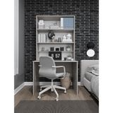 ASRA TREND Kül Gri ÇM-03 Entegre Kitaplıklı Çalışma Masası 100x60 cm Geniş Tabla 192 cm Yükseklik%100 MDFLAM Çok Katlı Modern Ofis Öğrenci Masası