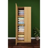 Asra Trend Lüks 2 Kapaklı Çok Amaçlı Yüklük Gardırop %100 Mdf Yatak Yorgan Yastık Saklama Dolabı YK01 - Ahşap
