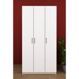 Asra Trend Lüks 3 Kapaklı Portmanto Askılı Vestiyer %100 MDF Ayakkabılık Dolabı V07 - Beyaz