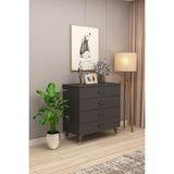 Asra Trend Lüks 4 Çekmeceli Şifonyer Komodin %100 MDF Çok Amaçlı Düzenleyici ŞF-02 - Antrasit